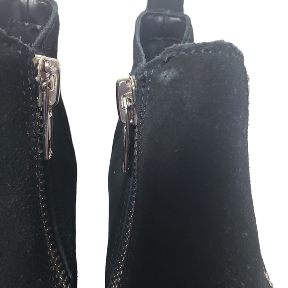 Steve Madden Wedgie Black Suede High Top Zip Pull on Sneakers Sz 8M - Picture 10 of 11